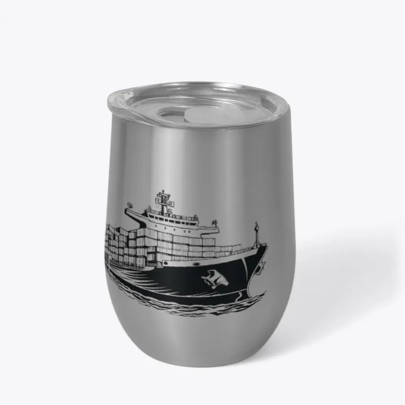 Cargo Ship Wine Tumbler